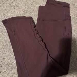 Dark Purple Lululemon Leggings with Side Detail